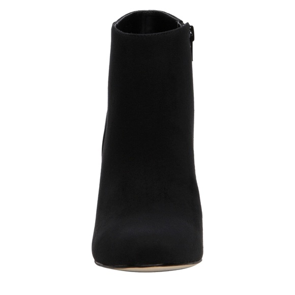 Black Fabric Block Heel Round Toe Ankle Bootie - Picture 5 of 5